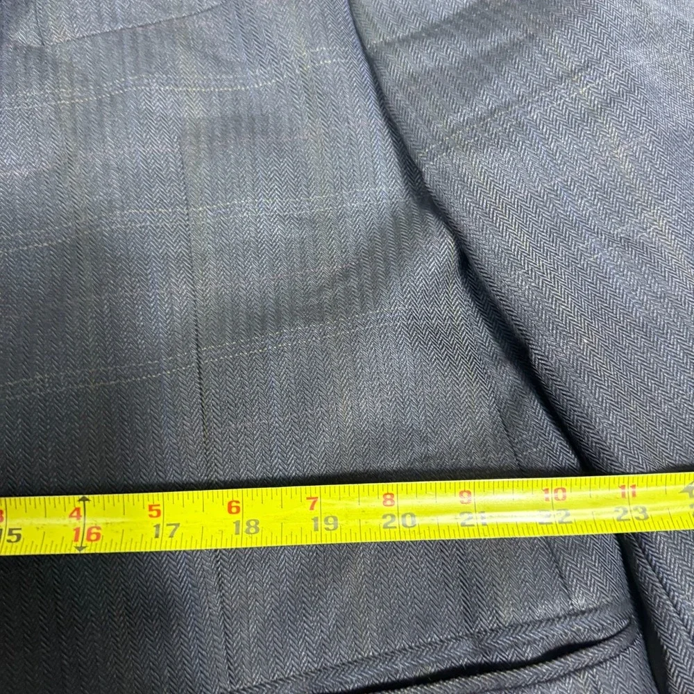 Lauren Ralph Lauren Mens Sport Coat Blazer Blue Plaid Wool Lined‎ Two Button 44R